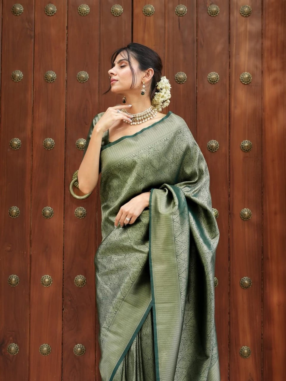 Elegant Banarasi Soft Silk Saree with Blouse – Jiya Creation 45221