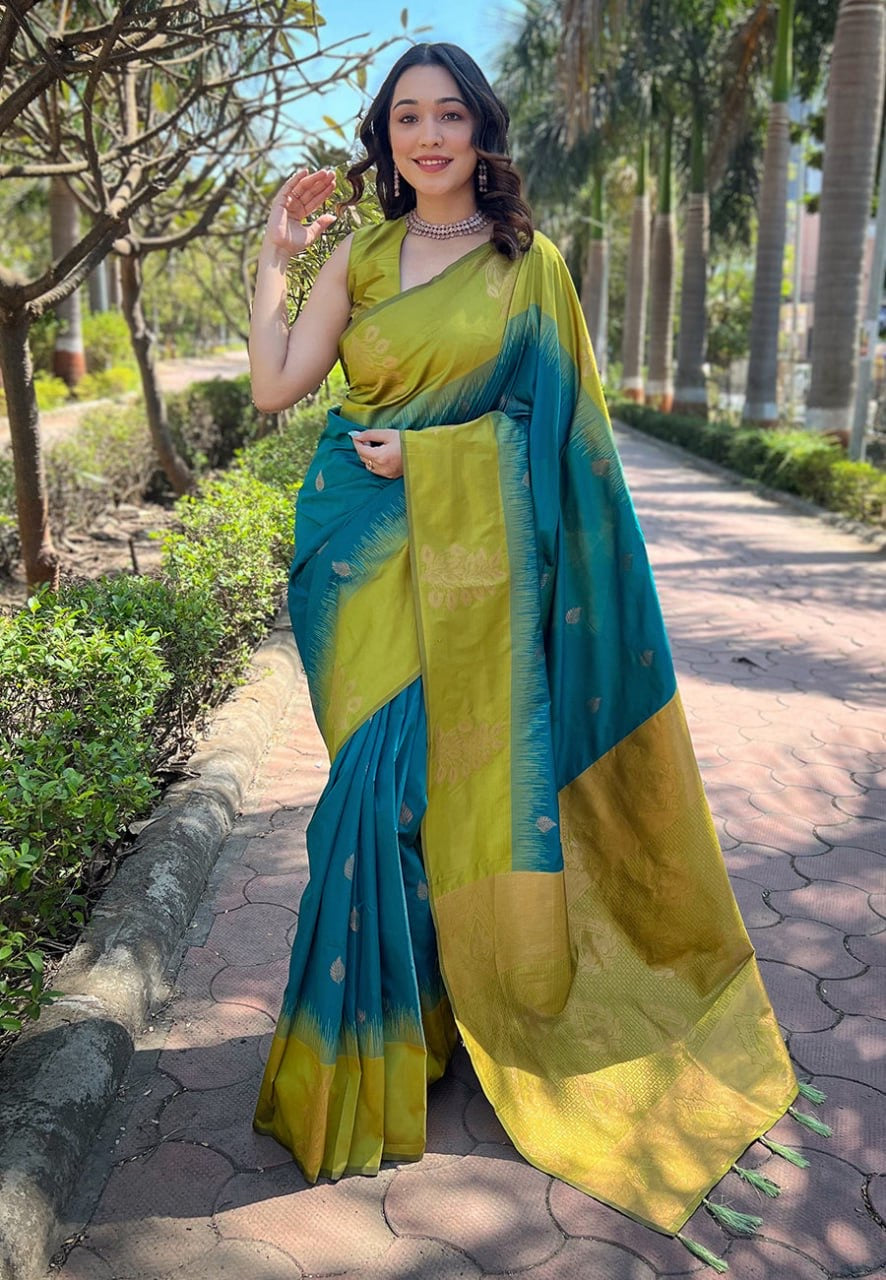 Banarasi Soft Silk Saree with Rich Zari Weaving – Perfect for Weddings & Festive Wear