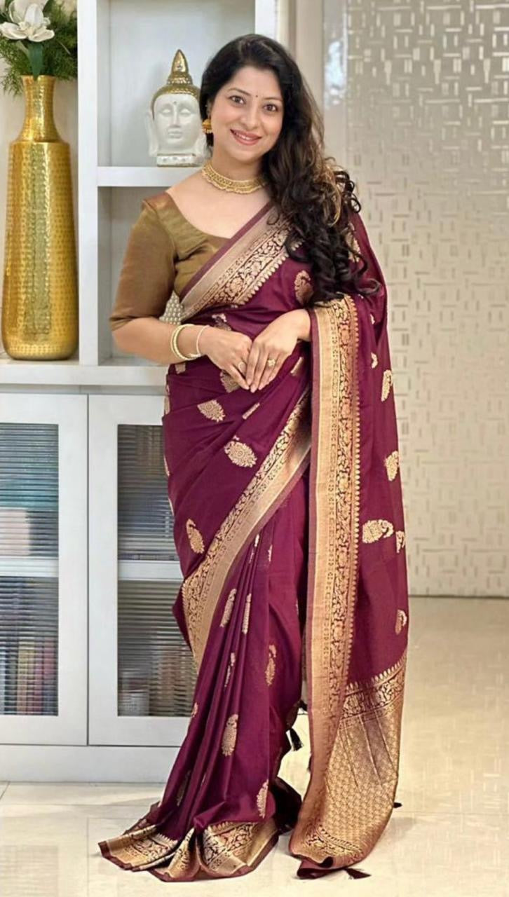 Premium Banarasi Silk Saree Collection – Elegant Zari Weaving