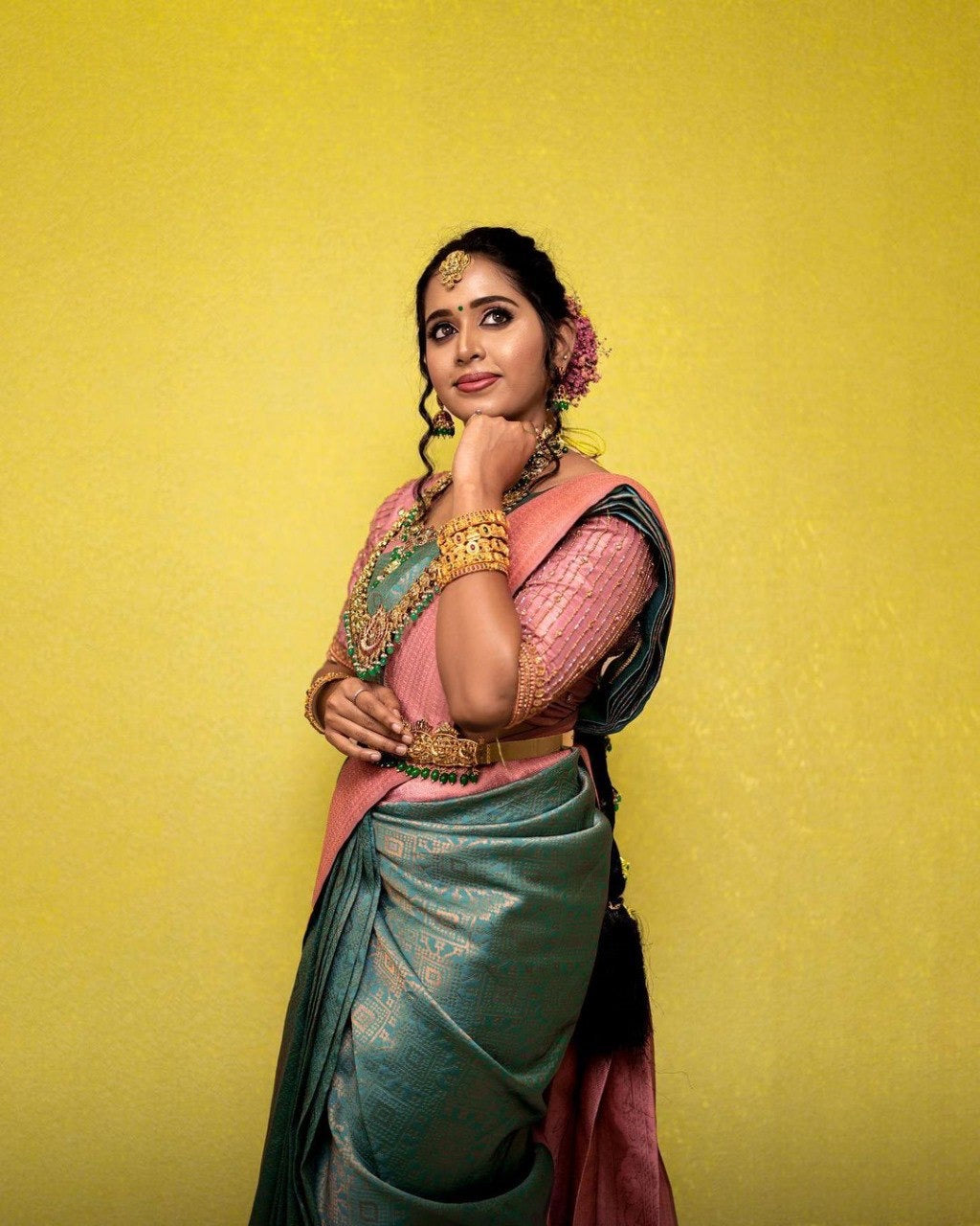 Graceful Pastel Kanjivaram Silk Saree