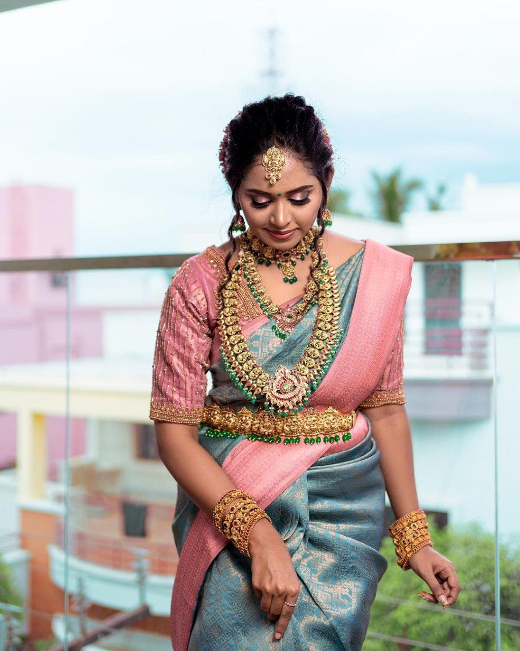 Graceful Pastel Kanjivaram Silk Saree