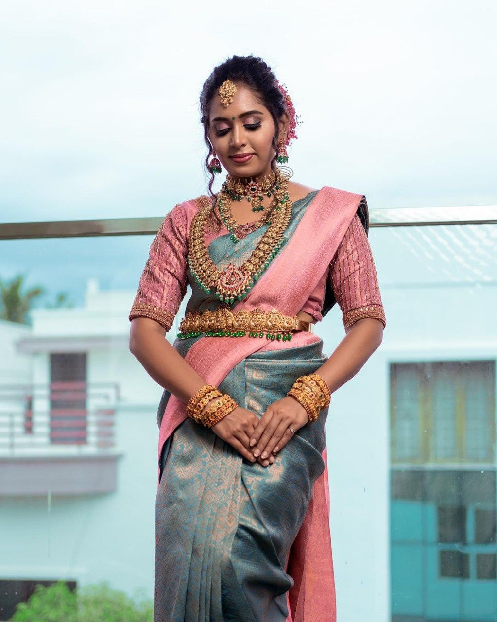 Graceful Pastel Kanjivaram Silk Saree