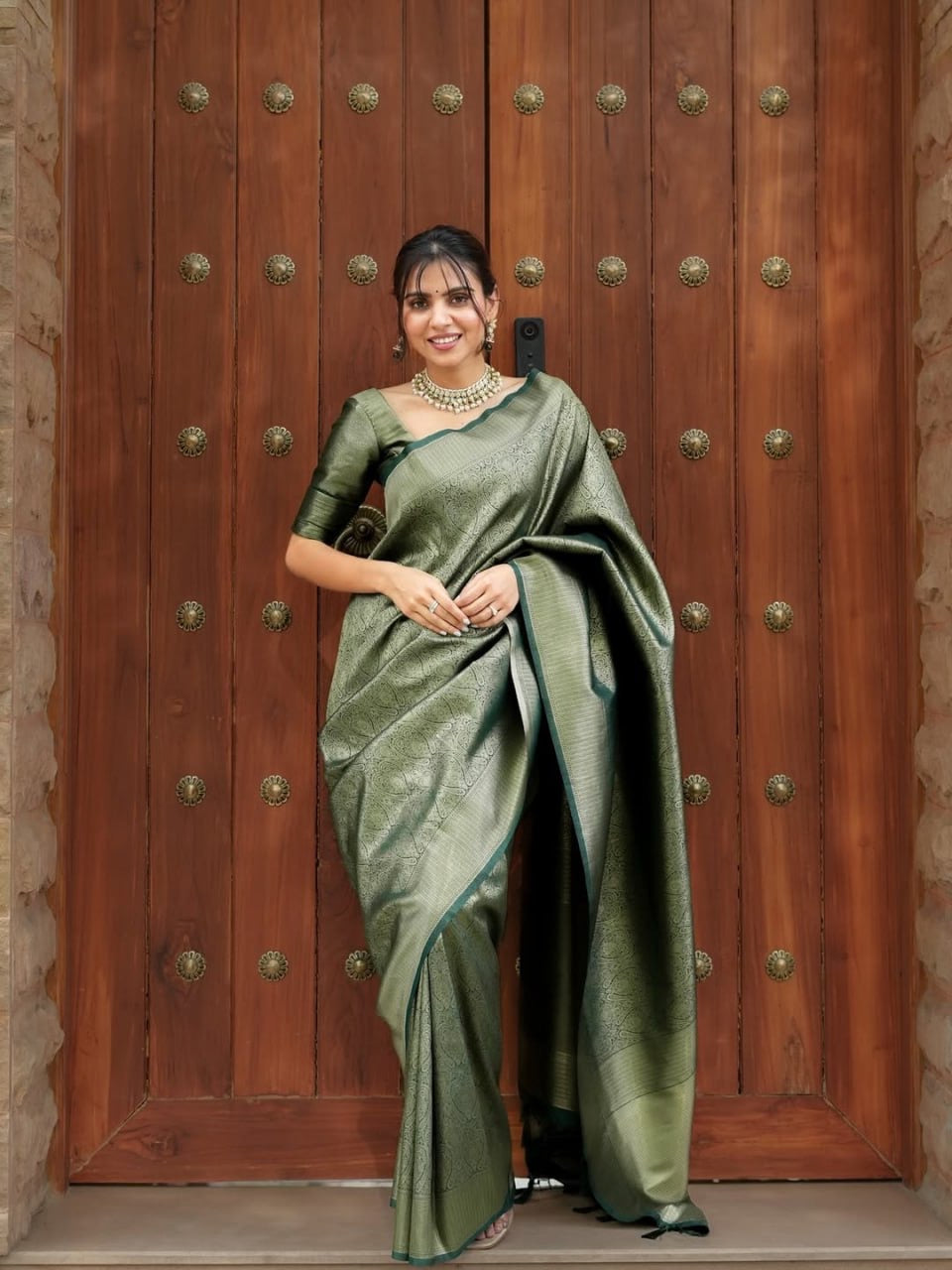Elegant Banarasi Soft Silk Saree with Blouse – Jiya Creation 45221