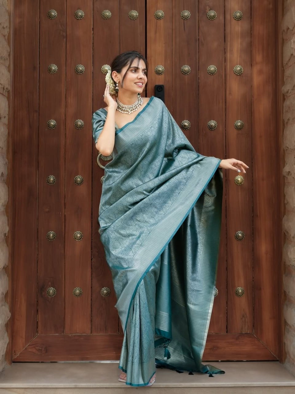 Elegant Banarasi Soft Silk Saree with Blouse – Jiya Creation 45221