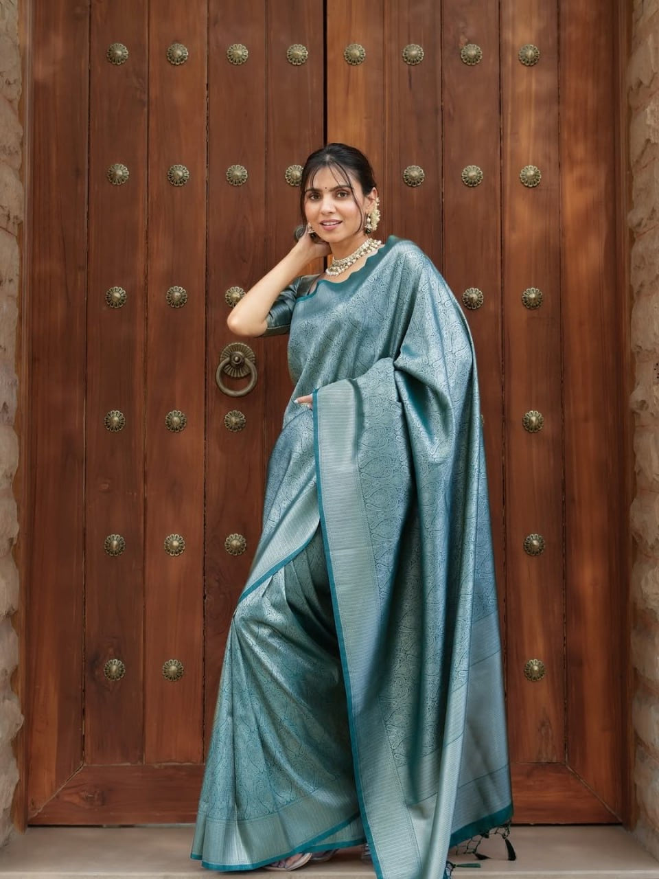 Elegant Banarasi Soft Silk Saree with Blouse – Jiya Creation 45221