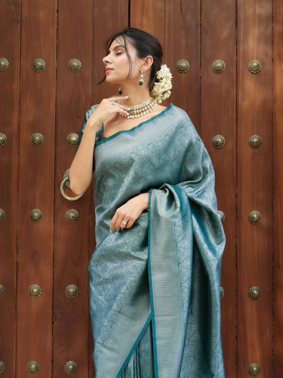 Elegant Banarasi Soft Silk Saree with Blouse – Jiya Creation 45221