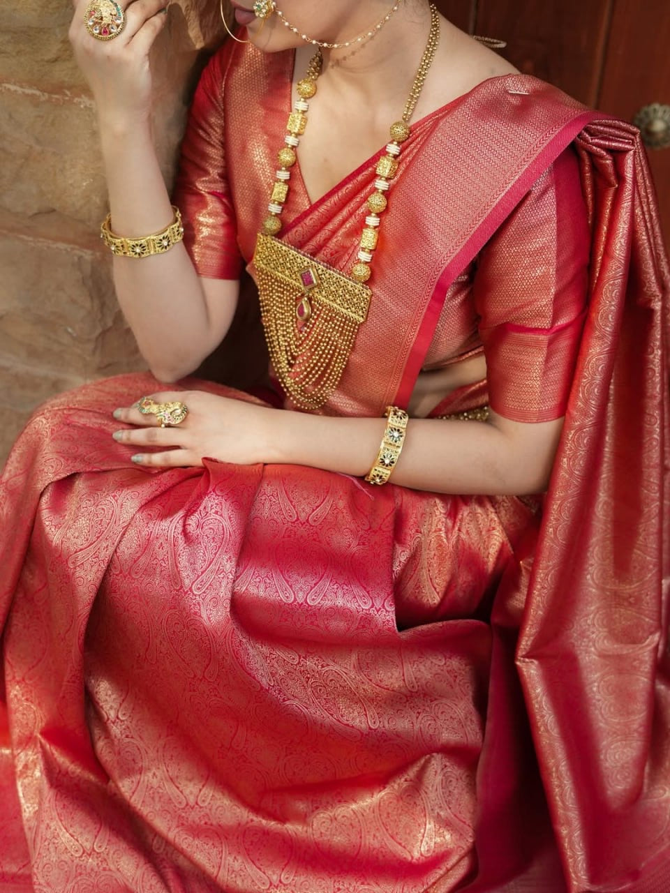 Elegant Banarasi Soft Silk Saree with Blouse – Jiya Creation 45221