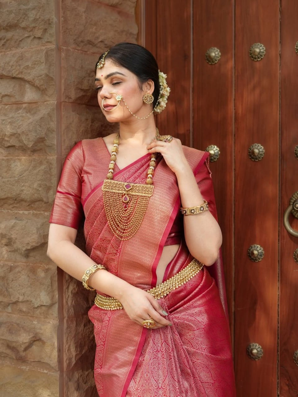 Elegant Banarasi Soft Silk Saree with Blouse – Jiya Creation 45221