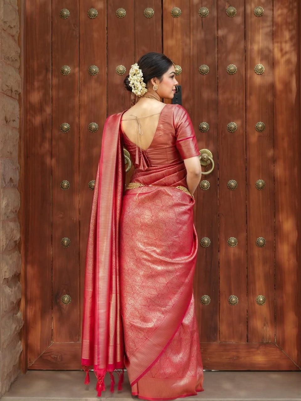 Elegant Banarasi Soft Silk Saree with Blouse – Jiya Creation 45221