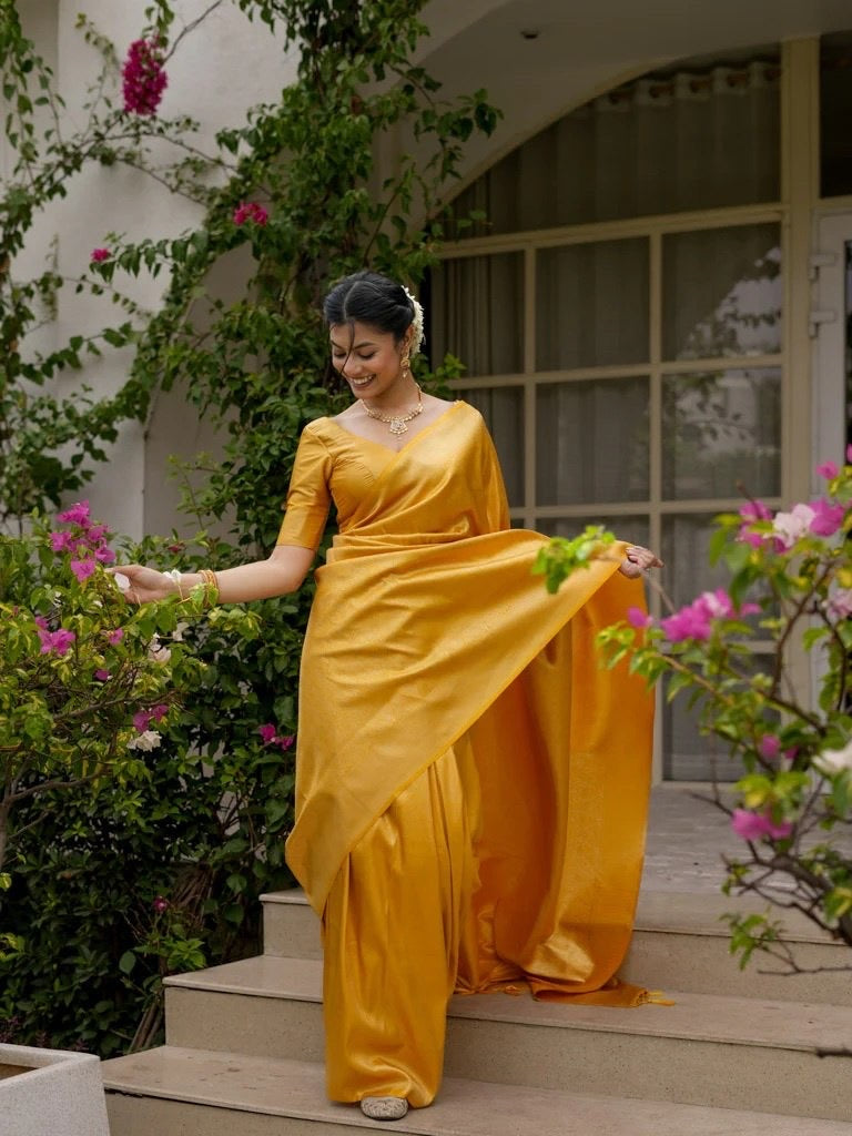 Elegant Banarasi Soft Silk Saree with Blouse – Jiya Creation 45221