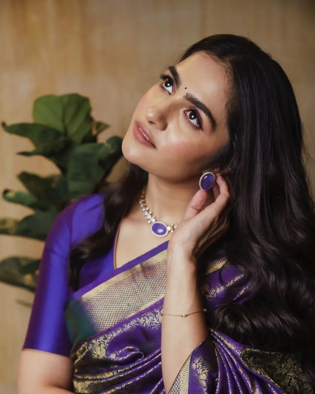 Majestic Purple Banarasi Soft Silk Saree with Elegant Gold Zari
