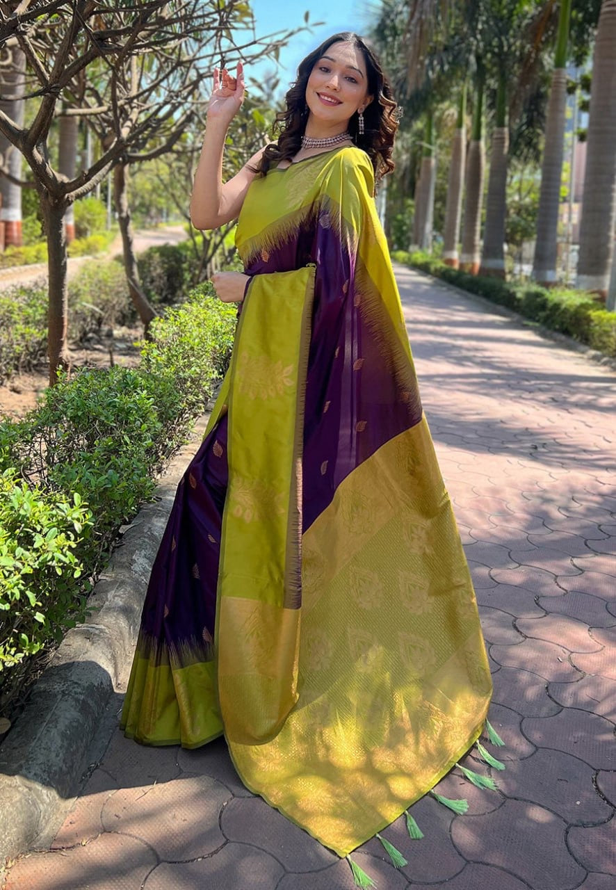 Banarasi Soft Silk Saree with Rich Zari Weaving – Perfect for Weddings & Festive Wear