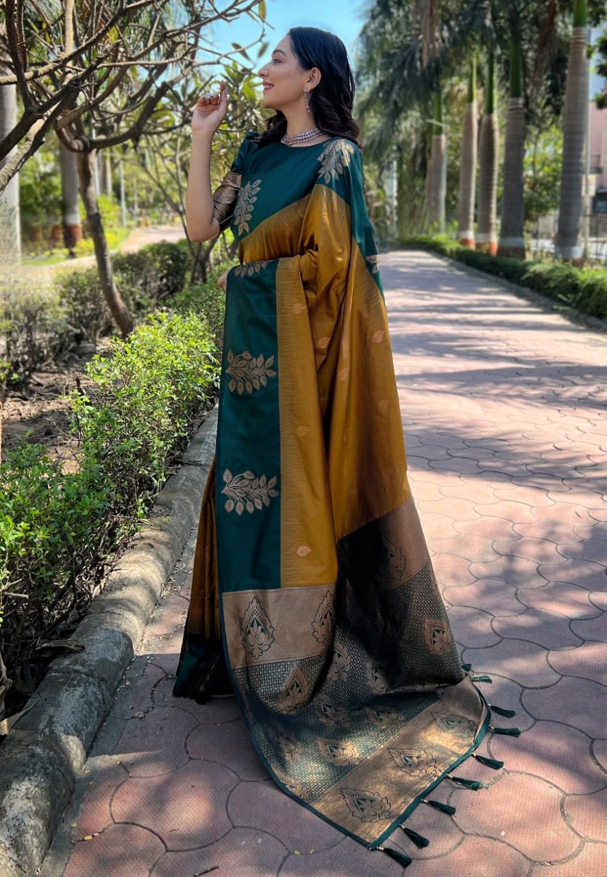 Banarasi Soft Silk Saree with Rich Zari Weaving – Perfect for Weddings & Festive Wear