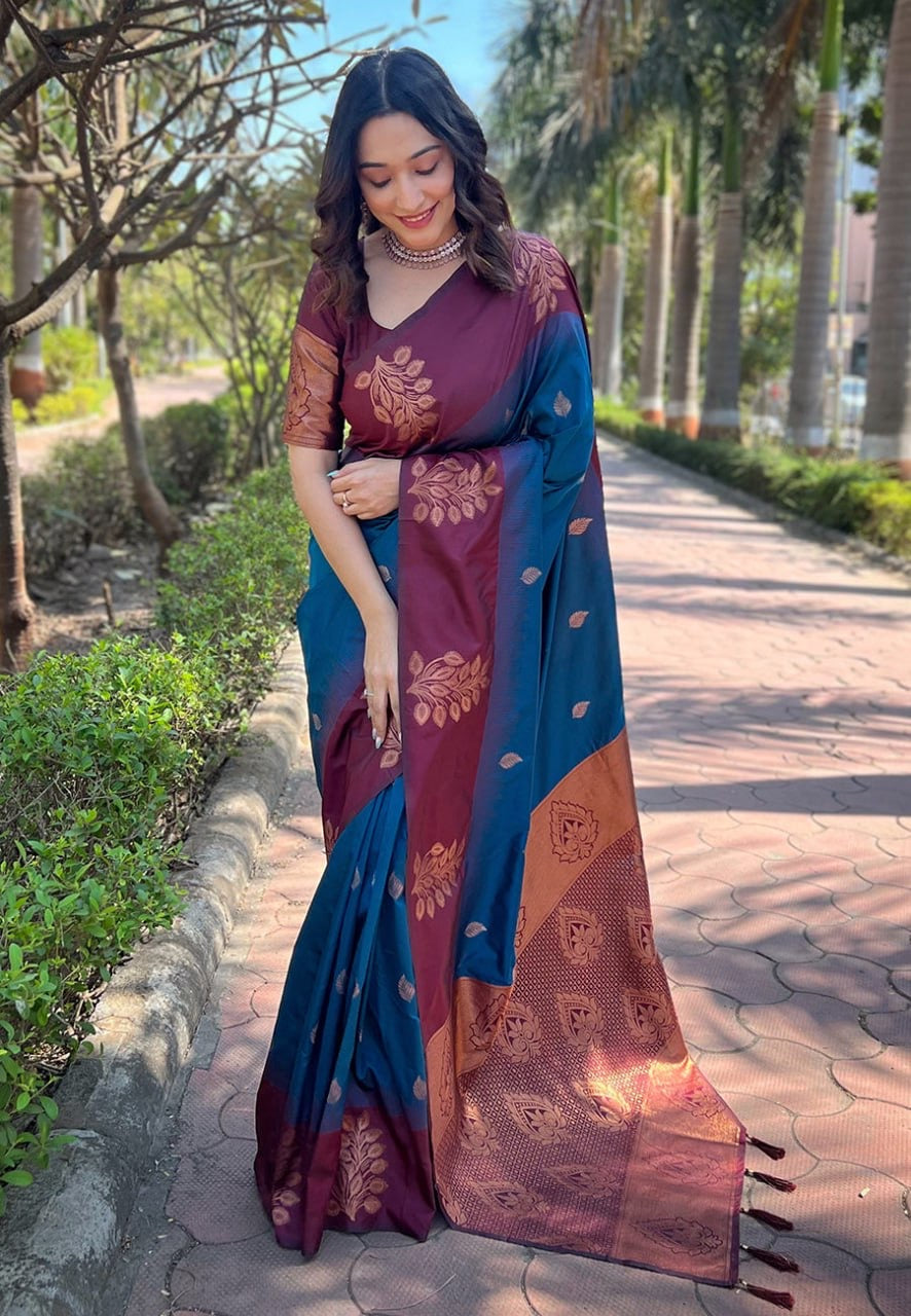 Banarasi Soft Silk Saree with Rich Zari Weaving – Perfect for Weddings & Festive Wear