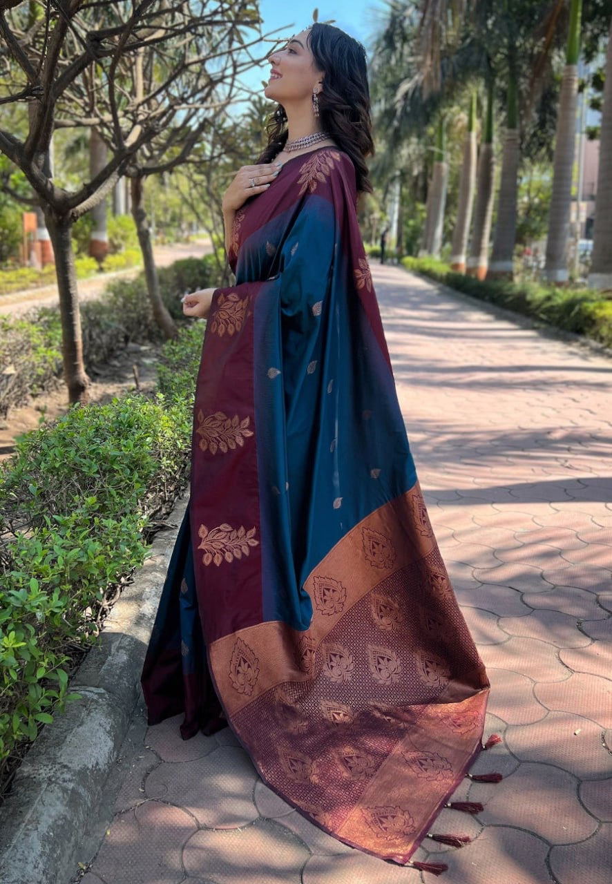 Banarasi Soft Silk Saree with Rich Zari Weaving – Perfect for Weddings & Festive Wear