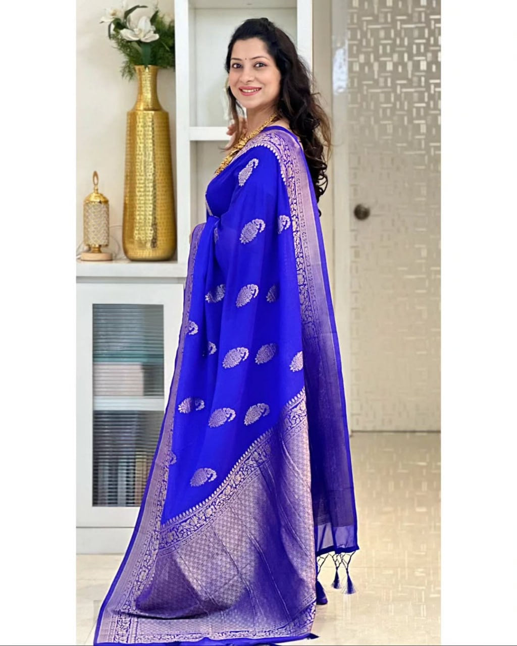Premium Banarasi Silk Saree Collection – Elegant Zari Weaving