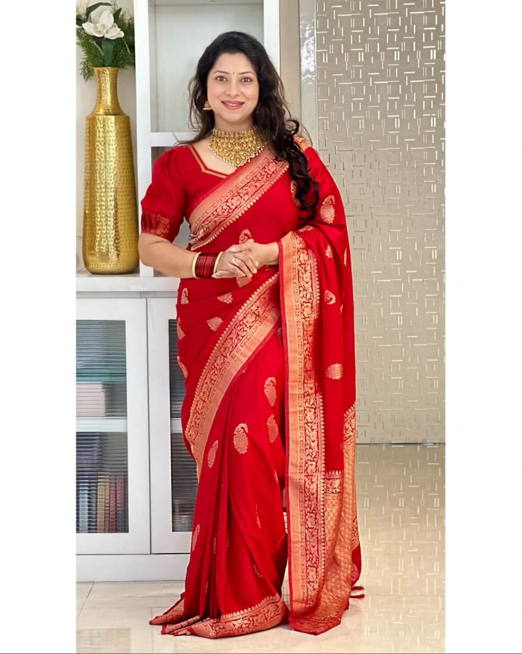 Premium Banarasi Silk Saree Collection – Elegant Zari Weaving
