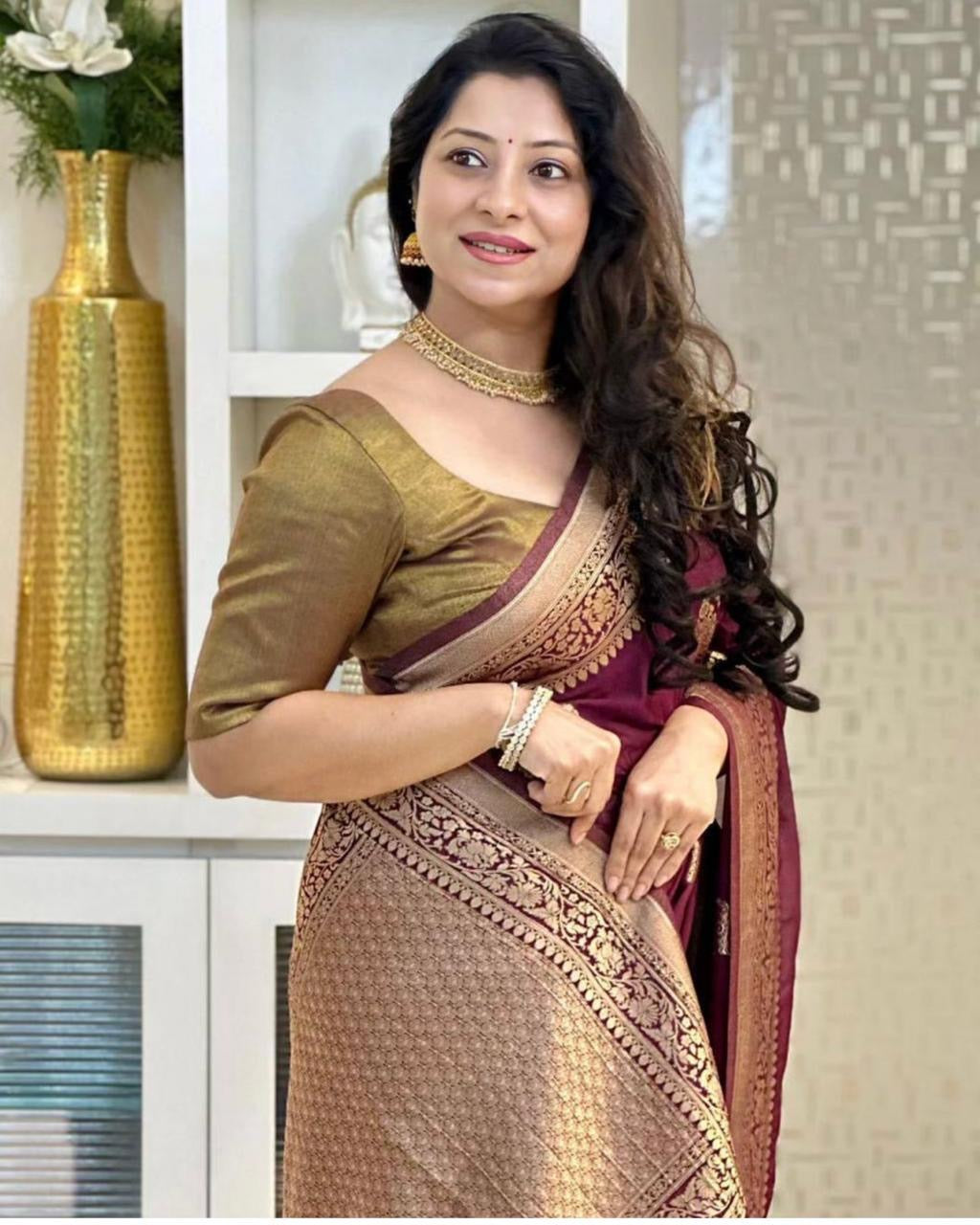 Premium Banarasi Silk Saree Collection – Elegant Zari Weaving