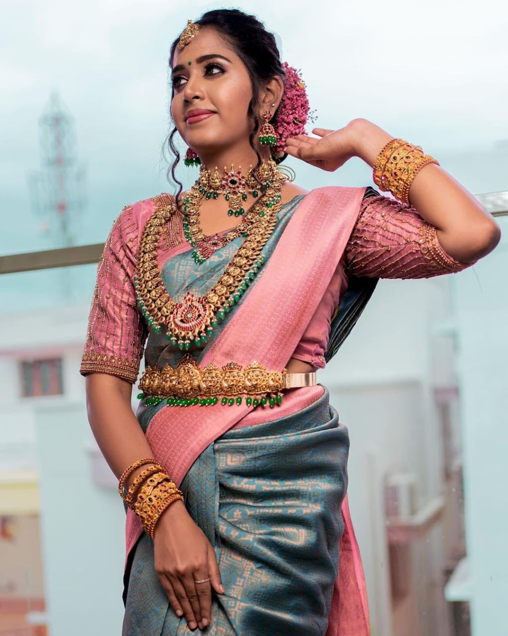 Graceful Pastel Kanjivaram Silk Saree